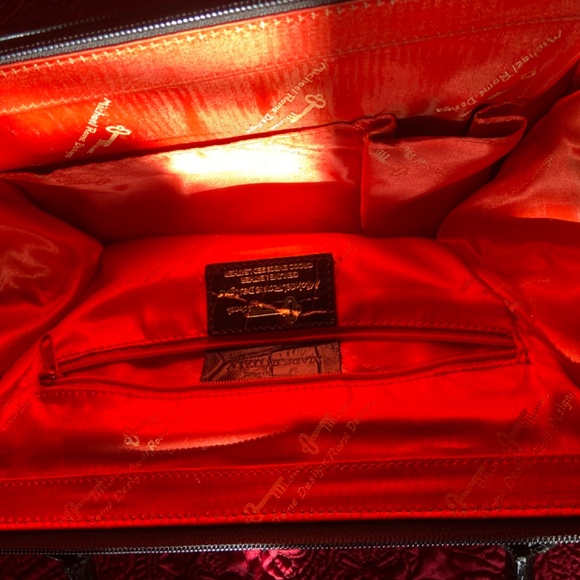 Pristine Michael Rovi Italian crocco embossed leather satchel - Picture 12 of 16